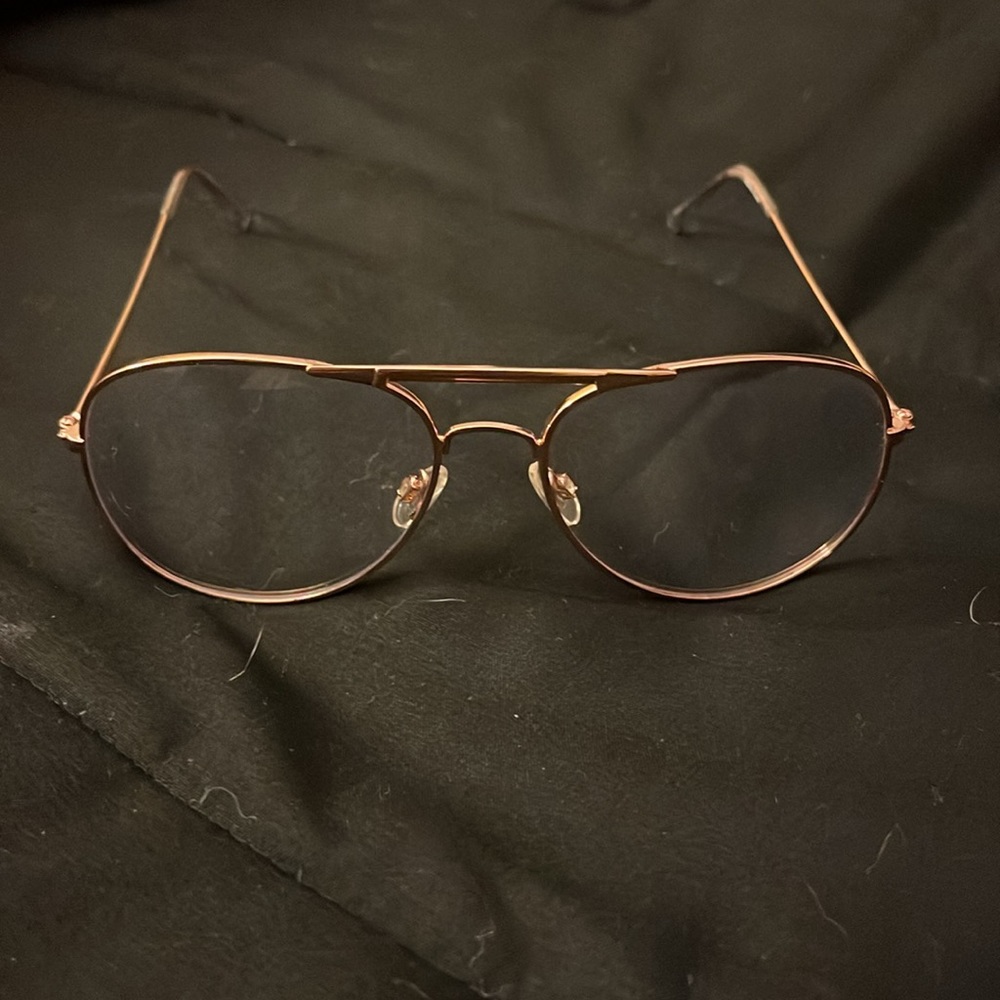 Icing/Claires Rose Gold Aviator Glasses
